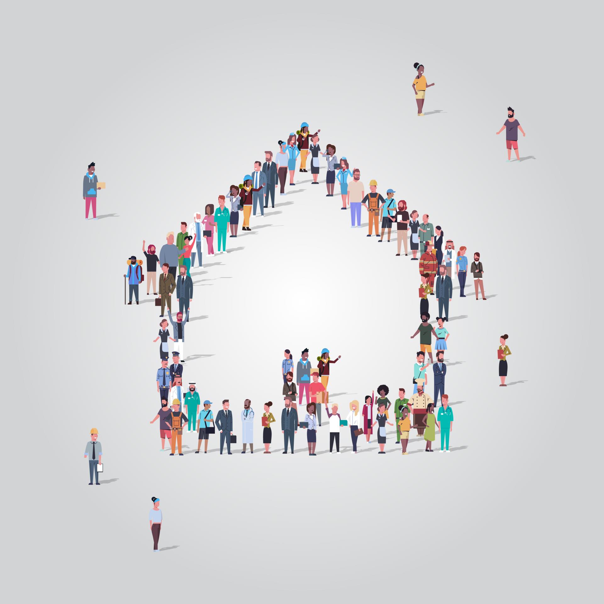 AdobeStock_281195672 people shaped into house