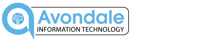 "Avondale Information Technology" logo in blue