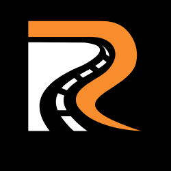 roads winding with orange or white