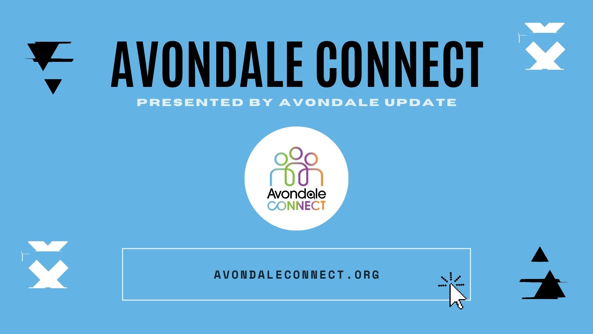 Avondale Connect  - Presented by Avondale Update - Avondaleconnect logo with Avondaleconnect.org