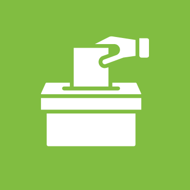 election hand ballot box