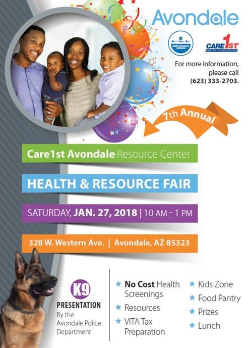 2018Resource Fair flyer - family smiling balloons logos